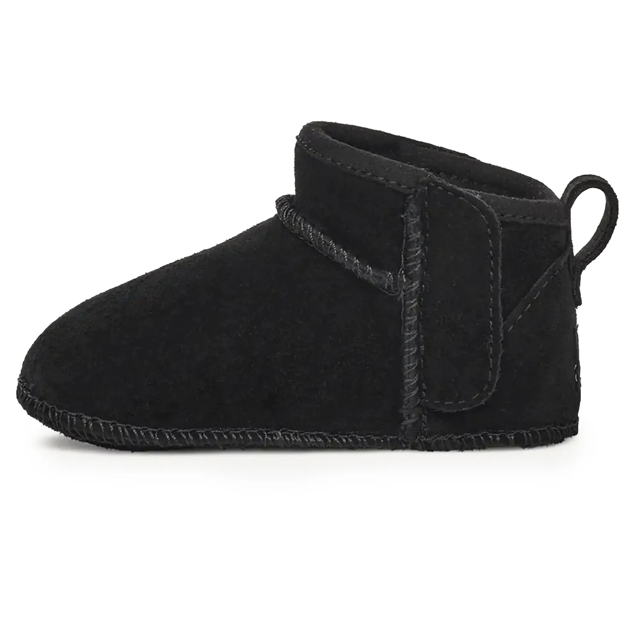 Side View of UGG Classic Ultra Mini Baby Black Boots UGGA5009150249